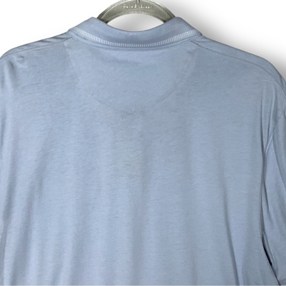 Ted Baker London Mens Polo Shirt Sz 3XL Tortila Sky Blue NWT Golf Preppy Lightwe - Picture 8 of 13